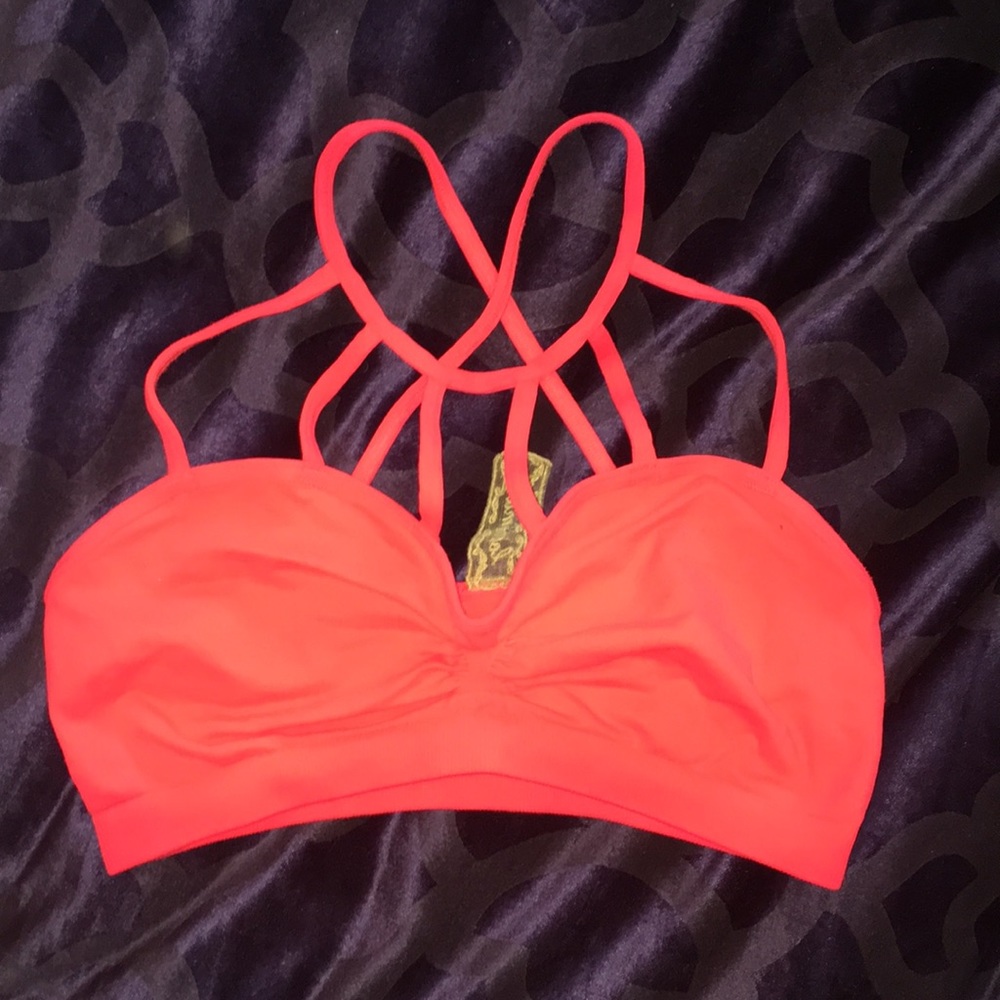 neon pink bralette